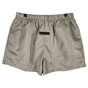 FEAR OF GOD ESSENTIALS MEN'S NYLON RUNNING SHORTS, GRAY, SIZE SMALL
